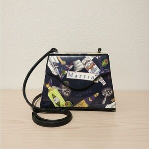 Women's Black Square Martini handbag